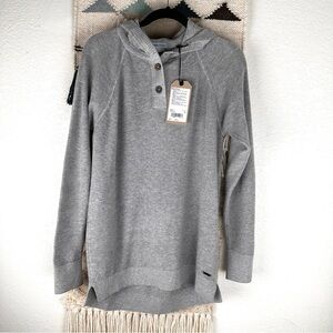 prAna, Medium, waffle, Henley, Hooded Long sleeve sweater Milani tunic